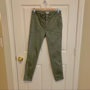 J. Crew skinny utility pants in cargo green